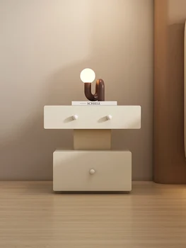 Минималистичная современная прикроватная тумбочка, шкаф для рисования в спальне, современный минималистичный дизайн, прикроватная тумбочка
