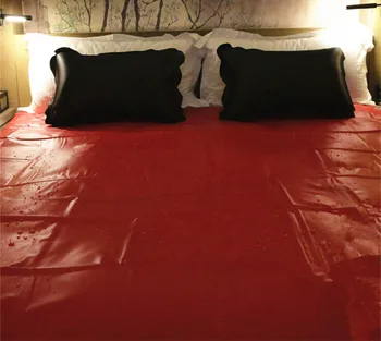 Покрывало для кровати для взрослых, простыни, спа-масло для массажа, Водонепроницаемый, Маслостойкий, Черный, красный Цвет