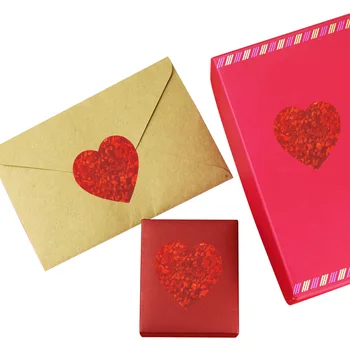 500 штук 1,5-дюймовая упаковка в виде сердца с любовью, Рулон Наклеек, наклейки для Скрапбукинга, Фестивальные Украшения для подарков на День Рождения