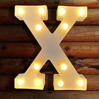 22 см 3D буква алфавита светодиодный светильник для вывески в помещении Настенный ночник для свадьбы, Дня рождения, домашнего декора своими руками