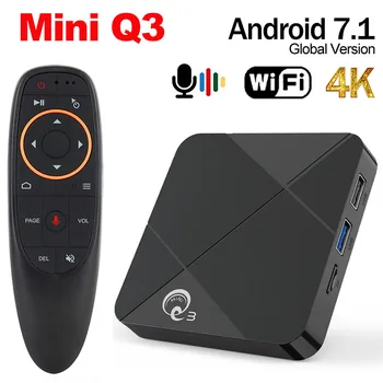 Мини Q3 Android 7,1 Smart TV BOX Amlogic A95X TVBOX 4K MiniQ3 1 ГБ 8 ГБ/2 ГБ 16 ГБ Смарт-Wifi телеприставка vs R69