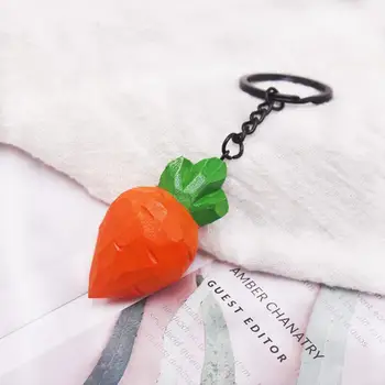 Липа Милый Морковный брелок-подвеска Без заусенцев Деревянный Мини-брелок с имитацией Моркови, Подвесной рюкзак для рукоделия, шарм для домашнего декора