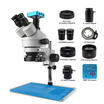 3,5 X-90X Зум Тринокулярный Стереомикроскоп и 56LED Объектив HDMI Digita микроскоп Камера для Ремонта Пайки Печатных Плат Телефона