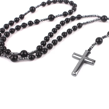 R2LE, Гематитовое Молитвенное ожерелье, Подвеска с Крестом Святой Земли, Молитвенное религиозное ожерелье, Четки, Четки