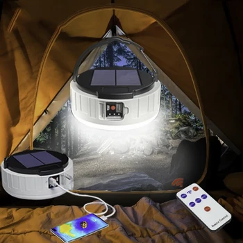 Походный фонарь, USB-Аккумуляторная Лампа, Оборудование, Палатка, Фонарик, Ночной банк питания для пеших прогулок на открытом воздухе, Мощная Портативная Солнечная батарея.