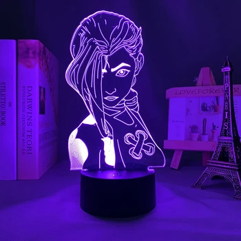 Светодиодная подсветка Jinx для декора детской спальни Подарок на день рождения Украшение дома 3D лампа с изменяющимся цветом на батарейках Jinx Игровая комната