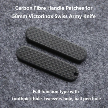 Рукоятки из Углеродного Волокна для 58-мм швейцарских Армейских Мини-Ножей Victorinox С Прорезью Для Зубочистки, Пинцета И Шариковой Ручки