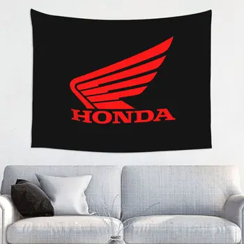 Гобелен с мотором Hondas, Красочная ткань, Настенное украшение для мотогонок в спальне, коврик для йоги, ретро Настенный гобелен