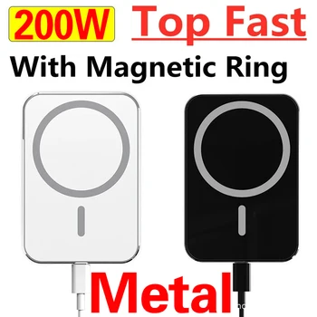Магнитное беспроводное зарядное устройство мощностью 200 Вт, автомобильный держатель для телефона Macsafe iPhone 13 12 14 Max, станция быстрой зарядки Mini Qi, крепление для автомобильного зарядного устройства