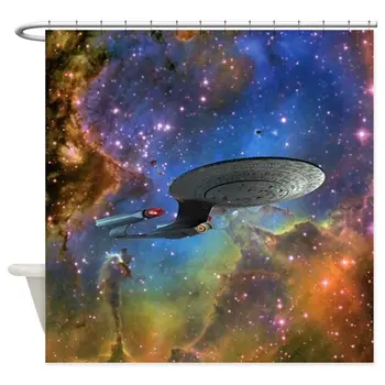 Декоративная тканевая занавеска для душа StarTrek 1701D Eagle Nebula