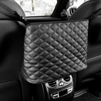 Кожаная сумка для хранения автомобильного сиденья, установленная на спинке сиденья, сумки для хранения большой емкости, установленная на автомобиле сумка
