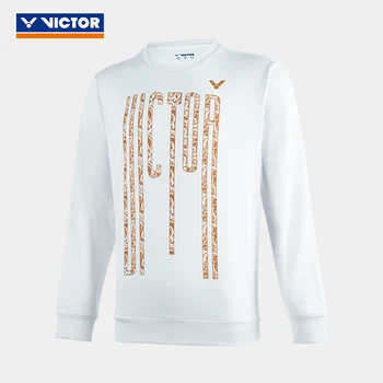 VICTOR Новая серия трикотажных свитеров для тренировок по бадминтону с круглым вырезом в том же стиле для мужчин и женщин T-05103