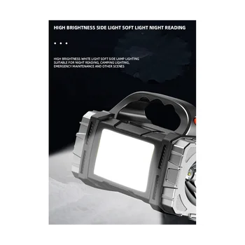 Портативный фонарик на солнечной энергии, перезаряжаемый через USB Водонепроницаемый ручной фонарь, светодиодные фонари для кемпинга на открытом воздухе, пеших прогулок
