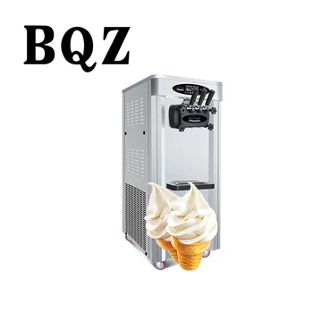 BQZ Новый 36Л/Ч Профессиональный Электрический Из Нержавеющей Стали Большой Емкости Итальянская Машина Для Приготовления Мягкого Мороженого с 3 Вкусами Домашнего Приготовления