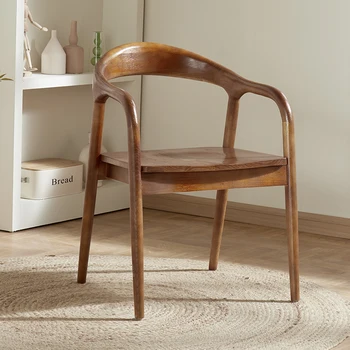 Уникальные Удобные Обеденные стулья с деревянными ножками Дизайнерские Напольные обеденные стулья для гостиной, Ожидающие Ужина, Мебель для дома в салоне