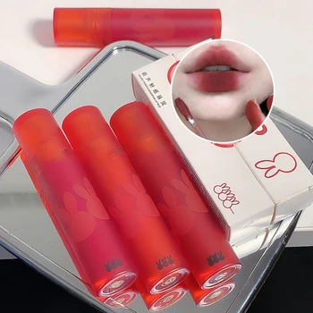 Красный бархатный матовый блеск для губ цвета боярышника, шелковистая грязь для губ, Водостойкие стойкие сексуальные помады для женщин, Корейский макияж
