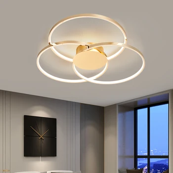 Современные светодиодные люстры в стиле минимализма, креативный потолочный светильник для спальни с цветком клевера, индивидуальность, теплый светильник для столовой гостиной