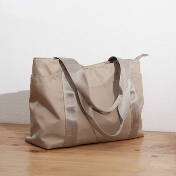 Повседневная легкая нейлоновая сумка-тоут формата А4, женская сумка на короткие расстояния, женские сумки, тканевые сумки через плечо для женщин