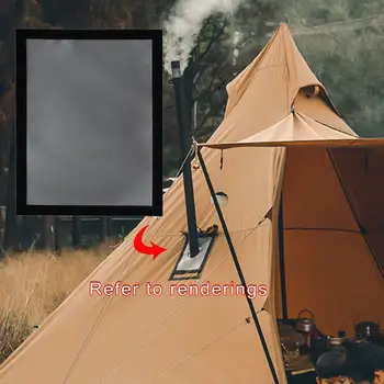 Аксессуар для вентиляции в виде домкрата для палатки, огнестойкий, обеспечивающий безопасное использование горячих дымовых труб