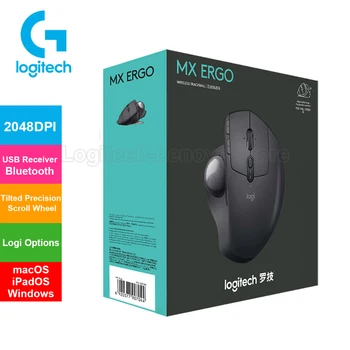 LOGITECH MX ERGO Усовершенствованная Беспроводная Трекбольная Мышь с USB-приемником + Bluetooth Усовершенствованный Оптический Отслеживающий Li-Po Аккумулятор емкостью 500 мАч