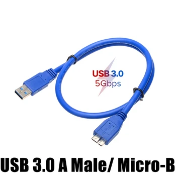 Кабель USB Micro B для передачи данных по микрокабелю Type A, быстрое зарядное устройство, шнур для жесткого диска Samsung USB 3.0, шнур для передачи данных Micro B.