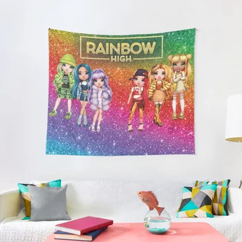Персонажи Rainbow High Dolls, гобелен на стене, декор для ванной, домашний декор