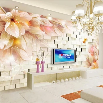 beibehang Пользовательские обои 3d фотообои dream flower стерео фон обои для гостиной 3d papel de parede обои