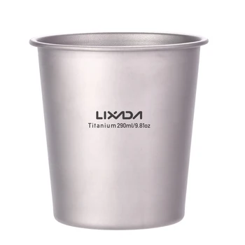 Lixada 290 мл Легкая Титановая Пивная Чашка, Чашка для сока, чая для кемпинга, пеших прогулок, альпинизма, Пикника