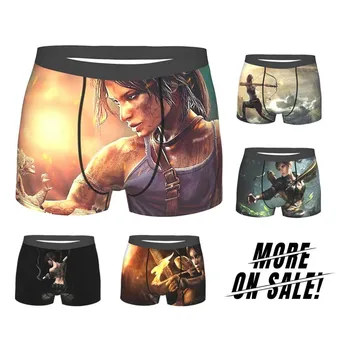 Приключенческая игра Brave Lara Croft Tomb Raider, трусы, дышащие трусики, Мужское нижнее белье, Сексуальные шорты, трусы-боксеры