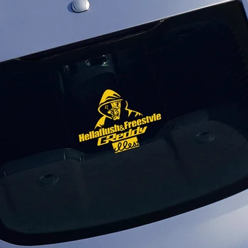 Индивидуальность Светоотражающая автомобильная наклейка Виниловая наклейка в маске скелета-воина Для внешнего оформления Водонепроницаемая наклейка на окно автомобиля