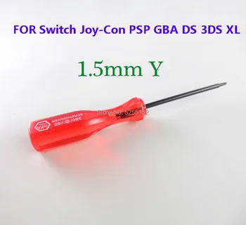 100ШТ ДЛЯ NS Switch Joy Con PSP GBA DS 3DS XL 1,5 мм Трехкрылая Крестообразная отвертка Y-образный приводной инструмент 1,5 ММ Y-образная красная Отвертка