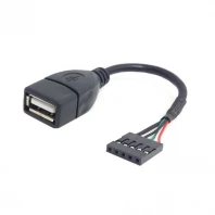 20 см Разъем USB 2.0 A с шагом 2,54 мм, 5-контактный корпус, Печатная плата, кабель для материнской платы
