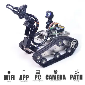 Автомобильный комплект Smart Robot для Raspberry Pi, управление Wi-Fi/Bluetooth, планирование пути, программируемый комплект роботов