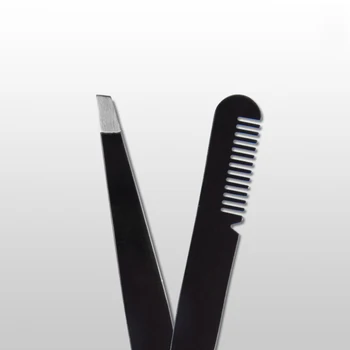 Плоскогубцы для бровей с расческой И наклонный пинцет Объединены в один зажим для бровей, расческу для бровей и инструмент для макияжа бороды