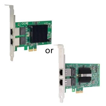 Двухпортовая карта Pci-e X1 Gigabit Ethernet 1000 Мбит/с, сетевой адаптер Pci-e RJ45, Прямая поставка