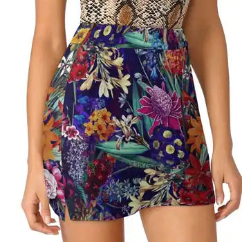 Future Nature Xiii, новые женские юбки, двухслойное короткое платье с принтом, мини-спортивная юбка с цветочным рисунком, Сад, лес, джунгли, Тропический