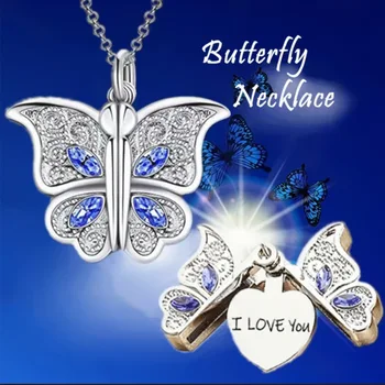 Уникальное модное ожерелье с бабочкой для женщин, ожерелье 