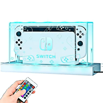 Прозрачный защитный чехол, пылезащитный чехол для Nintendo Switch / OLED-хост-оболочка, светящаяся основа для рукавов, игровые аксессуары NS