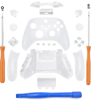 Прозрачный Полный комплект корпуса Shell Case для Xbox серии S и Xbox серии X X/S Замена крышки панели управления с кнопками