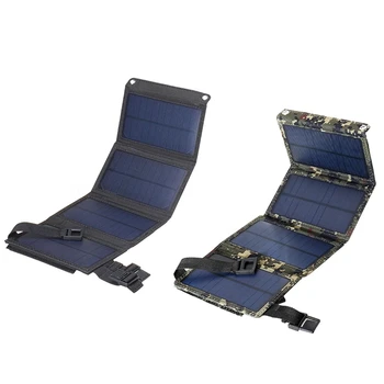 Солнечный Складной зарядный блок мощностью 8 Вт, Сумка для солнечной зарядки, Портативное солнечное зарядное устройство, Сумка для зарядки, Черный