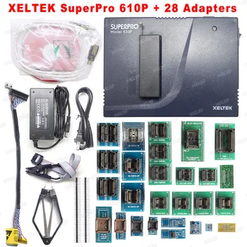100% Новый оригинальный программатор Xeltek USB Superpro 610P + 28 адаптеров, высококачественный Универсальный программатор Xeltek USB