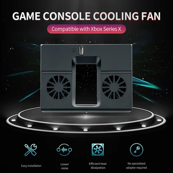 Вентилятор охлаждения игровой консоли с 2 Высокоскоростными охлаждающими вентиляторами Сенсорный переключатель USB-интерфейса Низкий уровень шума Совместимость с Xbox Серии X