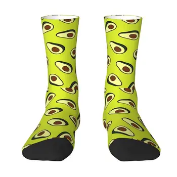 Классные Милые Зеленые Носки с Рисунком фруктов Авокадо Для женщин И Мужчин, Теплые Футбольные Спортивные носки с 3D-печатью