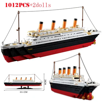 Круизный лайнер Titanic RMS Модель лодки Строительный блок DIY City Moive Фигурки Джека Роуза Друзья Кирпичи Игрушки Для Детей Подарки для детей