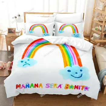 Новый Комплект Постельных Принадлежностей Manana Sera Bonito Karol G Single Twin Full Queen King Size Bed Set Для Взрослых И Детей, Комплекты Пододеяльников для спальни, Аниме-Кровать