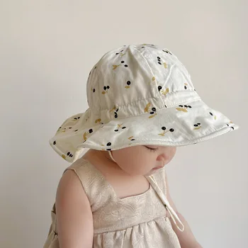 Солнцезащитные шляпы для маленьких мальчиков и девочек Весна Лето Детская панама для новорожденных, Однотонная Уличная Пляжная детская шляпа