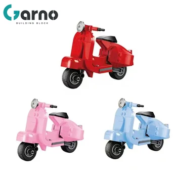 Мотоцикл Garno Technical Vespas, коллекционный орнамент, строительный блок, модель 40517, конструктор для мальчиков, игрушки для девочек в подарок