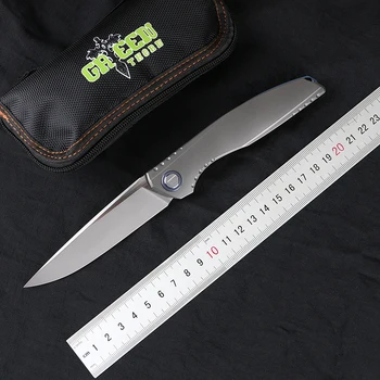 Зеленый шип, Lee / складной нож с лезвием m390, TC4 Титановая 3D ручка, походный нож для фруктов на открытом воздухе, EDC инструмент