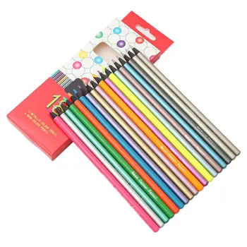 Деревянные цветные карандаши премиум-класса, 12 цветов, карандаши для граффити для детей, студентов и взрослых, книжки-раскраски для художников Прямая доставка