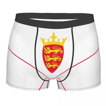 Мужские шорты-боксеры, комплект удобных трусиков Flag Of Jersey Underwear, мужское нижнее белье-боксер